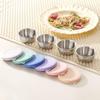 Reusable Sauce Cup with Macaron Lid - 304 Stainless Steel, 40/50/70ML, Portable Dipping or Seasoning Dish.