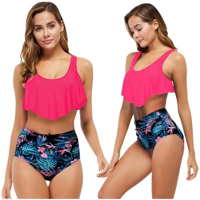 Hoher Bikini-Badeanzug, zweiteiliges Set, formend, Boho, XL. Hoher Bikini-Badeanzug, zweiteiliges Set, formgebend Boho XL.