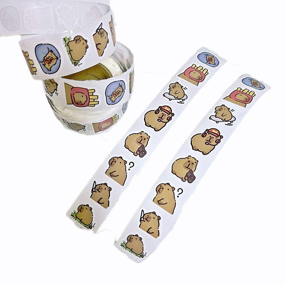 500PCS Multicolor Cartoon Capybara Sticker Accessories Kawaii Graffiti Decal Scrapbook Sticker