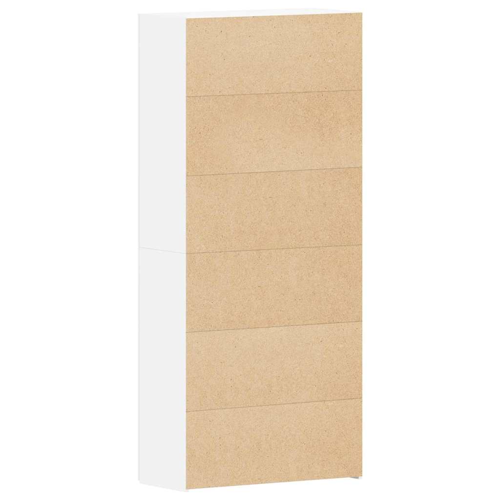 Shoe Cabinet with Shelf White 80 X 35.5 X 180 Cm Particleboard