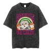 Animal Printed T Shirt Men Retro Washed 100% Cotton Tops Tees Harajuku Tshirt Streetwear Male Acid T-shirts Unisex