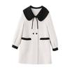 Doll Collar Woolen Coat Autumn and Winter New Versatile Double-breasted Thick Wool Coat