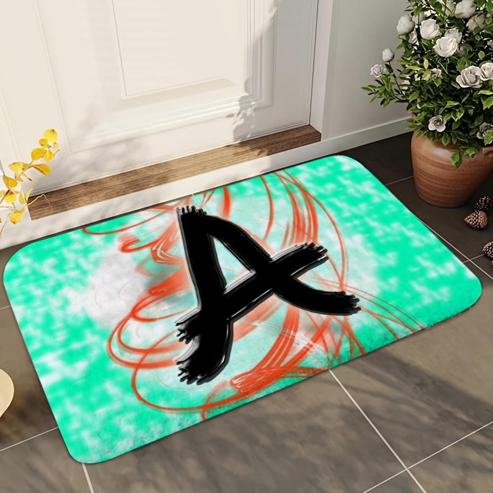 1pc Letter Bathroom Absorbent Mats Anti-Slip Mats Home Decor Supplies Carpets Home Kitchen Floor Mats