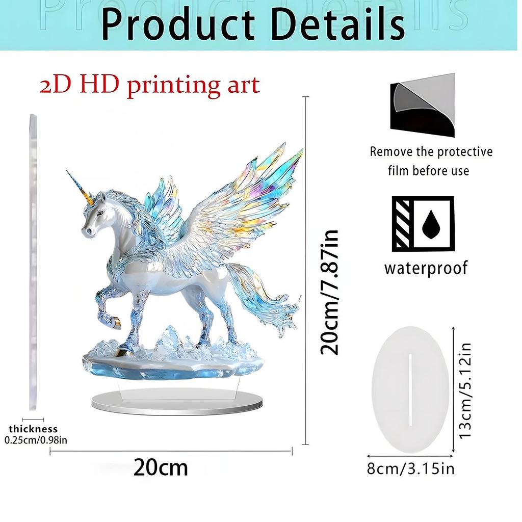 Spread Wings Eagle 2D Acrylic Standee - Home Office Decoration Ornament