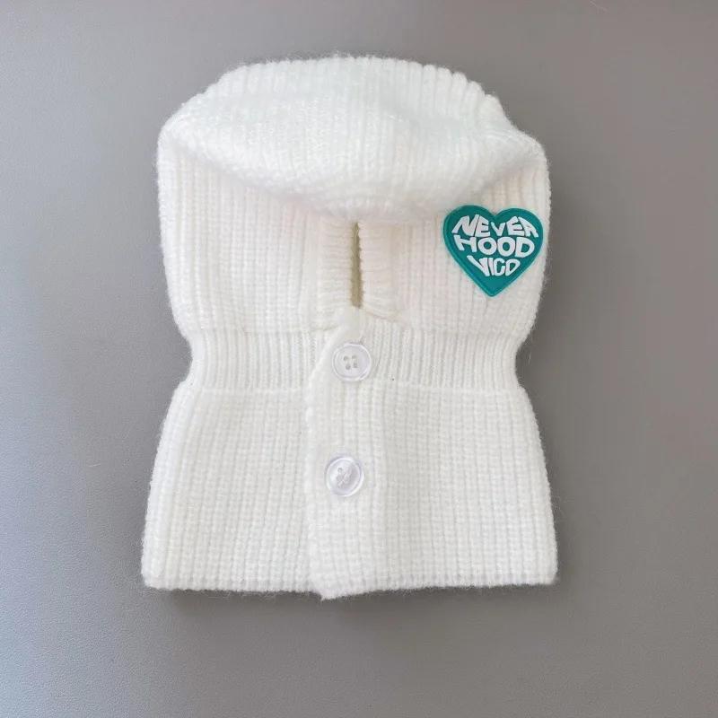 

Pet Autumn and Winter Cute Knitted Hat Dog Cat Warm Teddy Clothes XS（old） белый