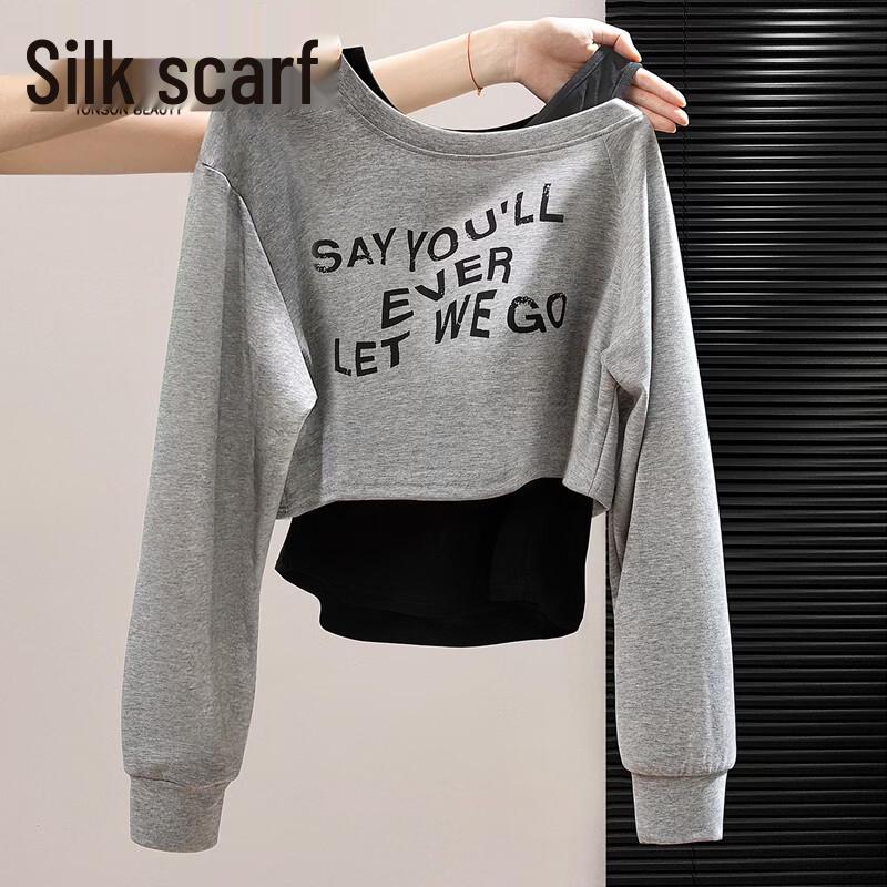 Sibaishe Women s Casual Long Sleeve Top and Vest Set L