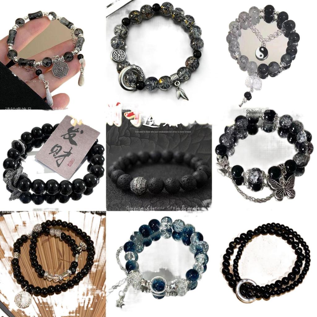 2024 New Chinese Style Ice Crack Beaded Bracelet for Men - High Fashion and Value