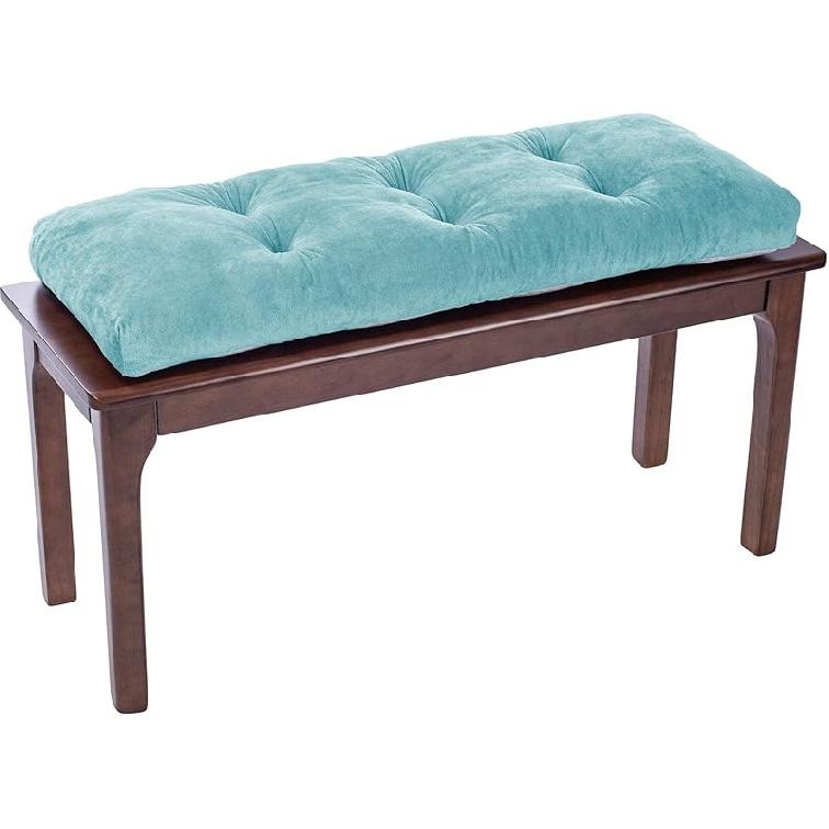 Подушка на скамейку Нескользящие стеганые подушки для скамейки на качели для хранения обуви на подоконник 36 x14 Серый 36 Inchx14 Inch небесно-голубой 9390₽