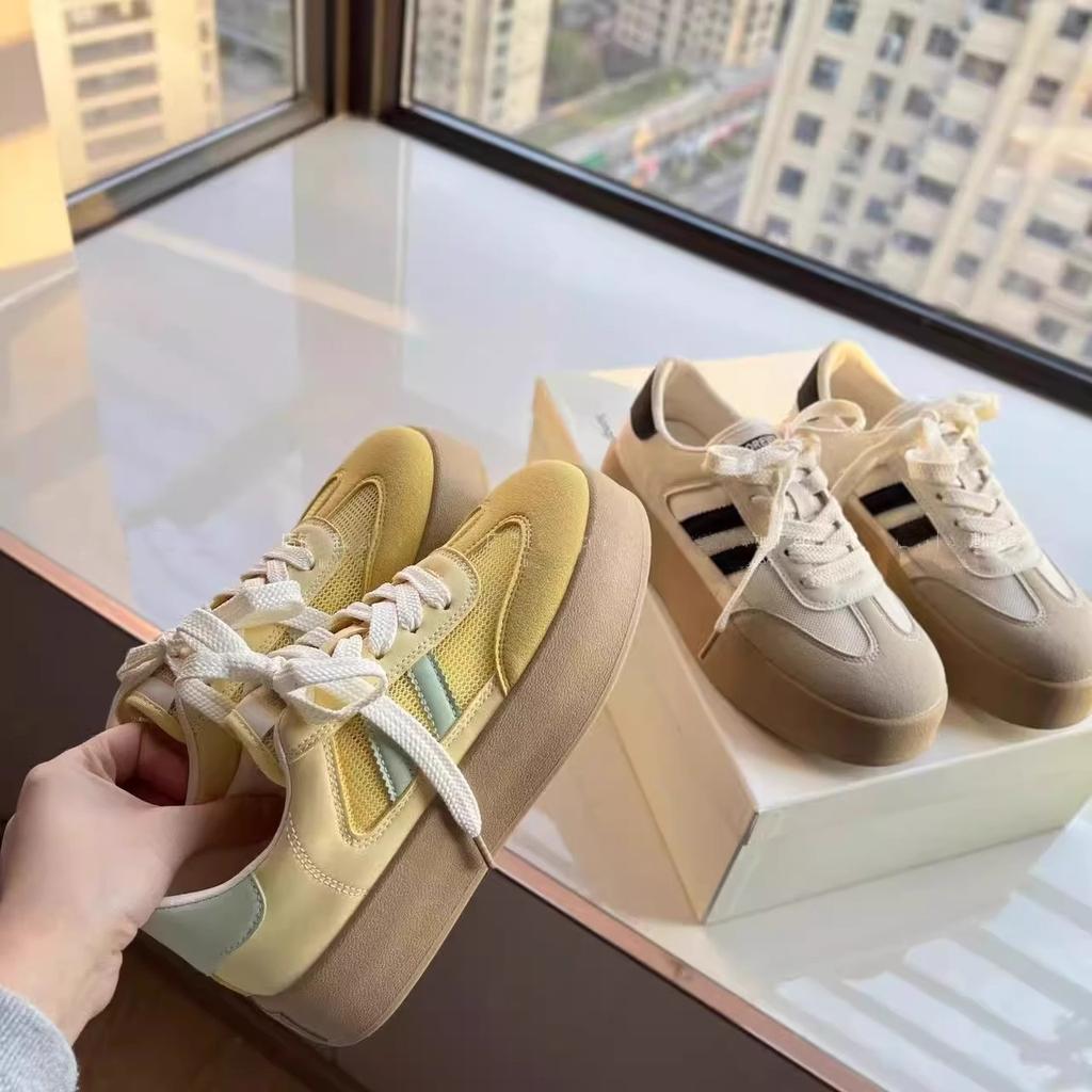 Thick-soled heightening little white shoes women's summer new casual versatile breathable mesh sneakers