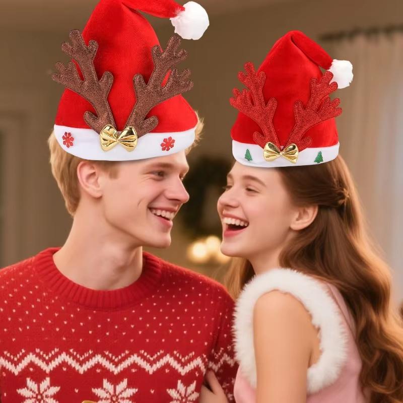 Deer Antler Hat Decorative Photography Props Hat Festival Gathering Hat Festive For New Year Christmas Party