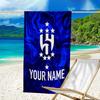 Custom Name Beach Towel Al Hilal Emblem Design Beach Towel, Soft Microfiber, Gift for Her/Him, Birthday, for Pool, Beach, Travel, Fan gifts