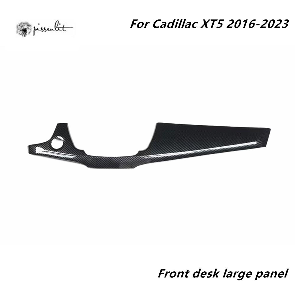 Center Console Gear Steering Wheel Panel Frame Trim Sticker for Cadillac XT5 2016-2024 Accessories Carbon Fiber Style