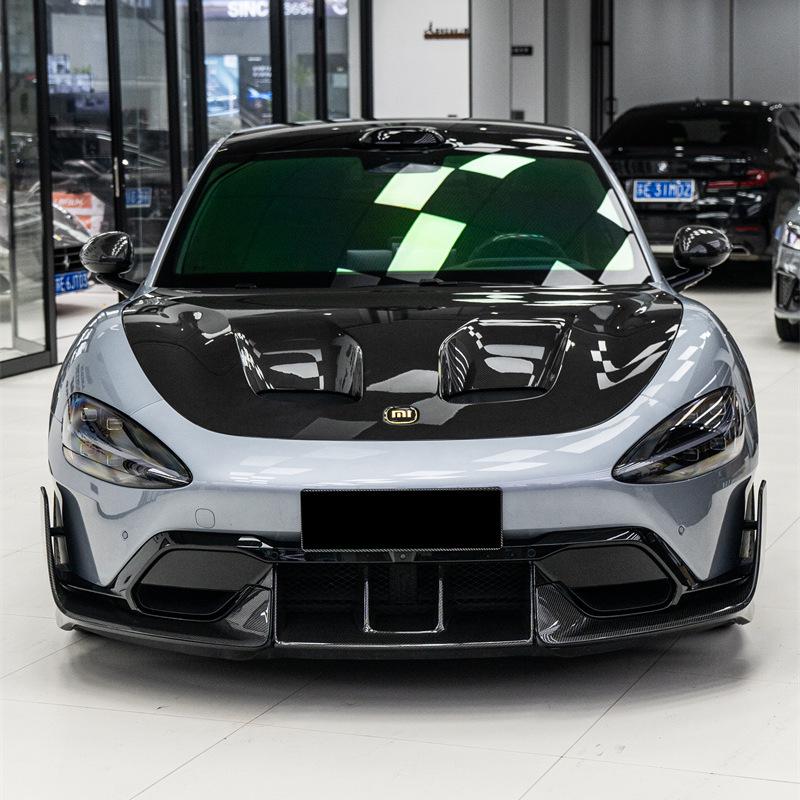 Compatible with Custom Carbon Fiber Front Splitter, Grooves, Electric Spoiler, & OEM Style Body Kit.