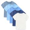 KIDDIEZOOM 5 Pcs Fashionable and Comfortable Short Sleeved T-shirt for Infants and Young Children, Boys and Girls, 100% Pure Cotton Newborn Clothing