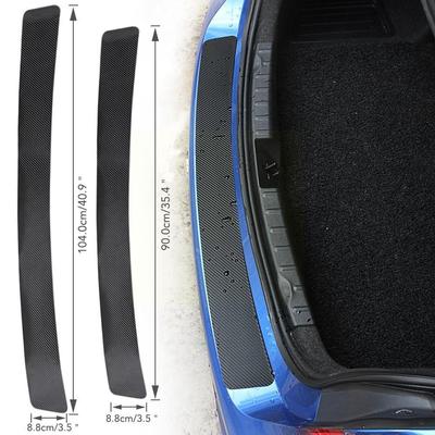 1 buc mașina spate portbagaj bara de protecție autocolant fibra de carbon universal autocolant folie autocolant anti-kick pedala de protecție spate portbagaj pad bandă zgârieturi G