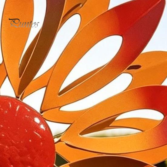 Einzigartiges Geschenk für Gartenliebhaber Blumen-Windrad, 75 cm Metall-Spinner mit Erdspieß, Dekorative Außenkunst Rostbeständige Windmühle für Hof, Rasen