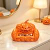 Halloween Jewelry Tray Pumpkin Sofa Sculpture Trinket Holder with Bats Wing Detail, 3D Printed Rings Organizers for Dresser Top and Party Display