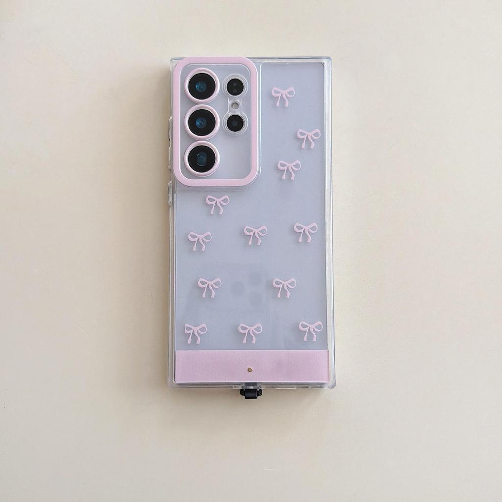 Cross Butterfly Bow Call Flash Case for Samsung S25Ultra - A56/A36/S26 Voice Control Drop-Proof Women's Case