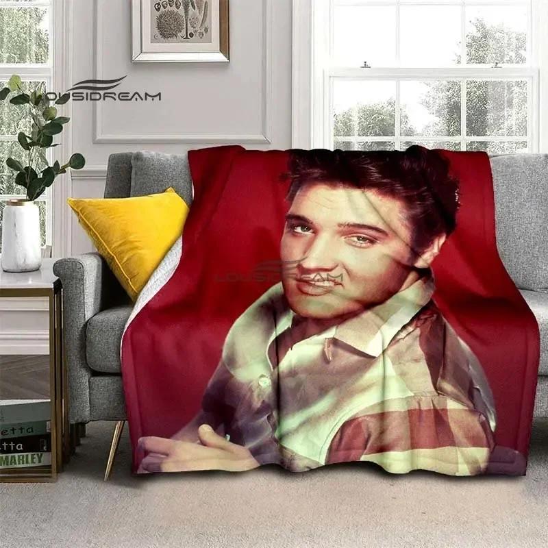 Elvis Throws Blanket 3D Printing Rock Singer Sofa Blanket Adults and Children Bedroom Living Room Decoration Blanket for Bed