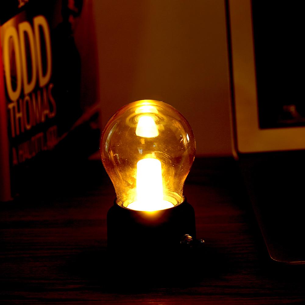   Retro LED Night Light USB Rechargeable Night Light Gold