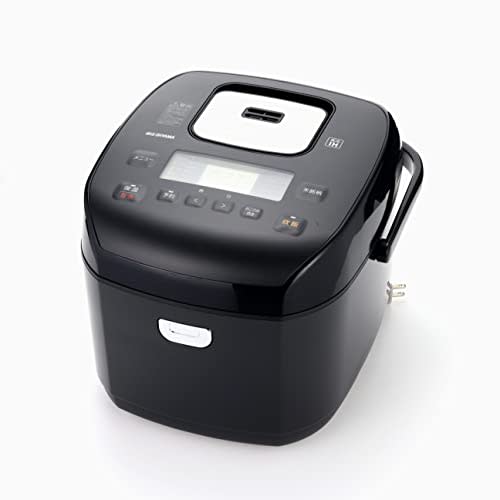 Iris Ohyama Rice Cooker 10 Cups Pressure IH Type 40 Different Types of Cooking Function Extra Thick Pot Large Firepower Brown Rice RC-PD10-B Black