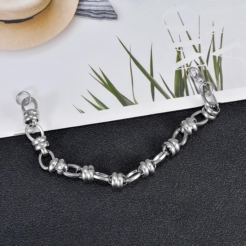 Domineering Stainless Steel Hip-Hop Bracelet for Men and Women - Trendy Jewelry Accessory