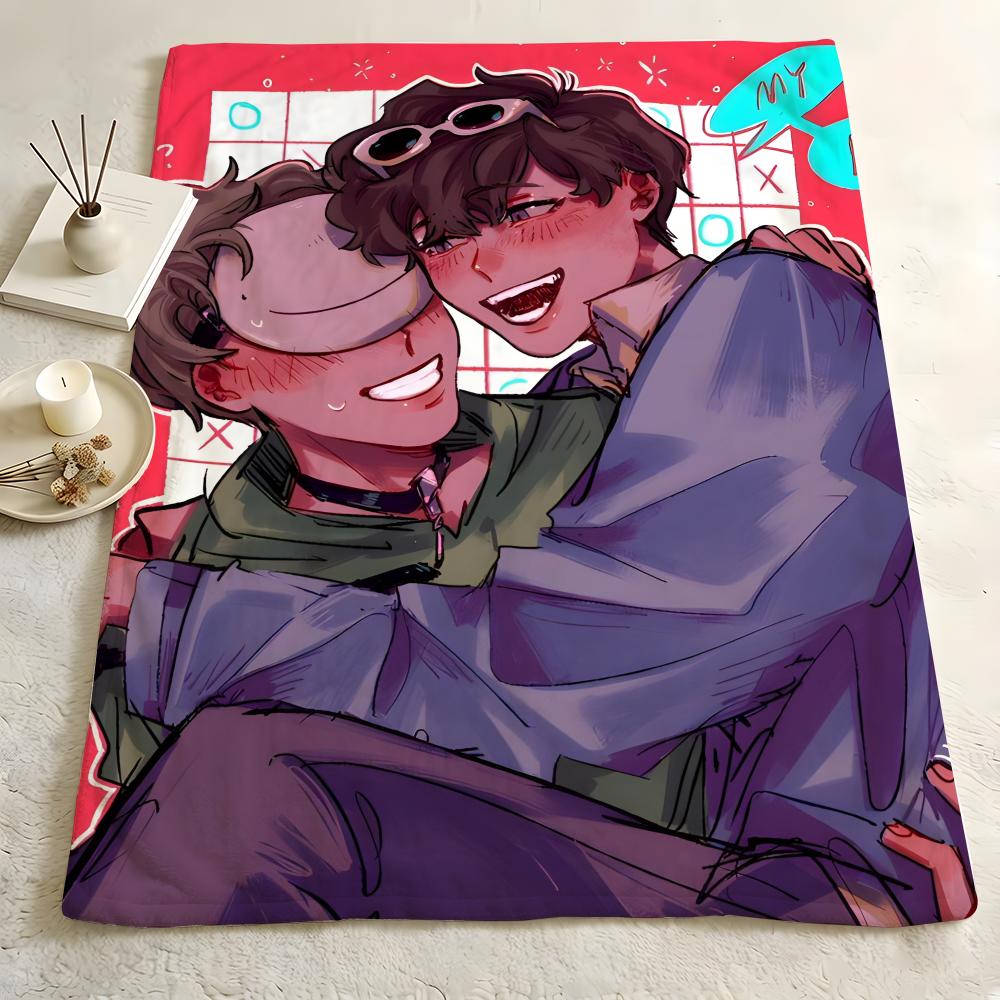 Illustration D-DFC Throw Flannel Blanket Skin Soft Suitable for Sofa Living Room Bed Travel and Gifts
