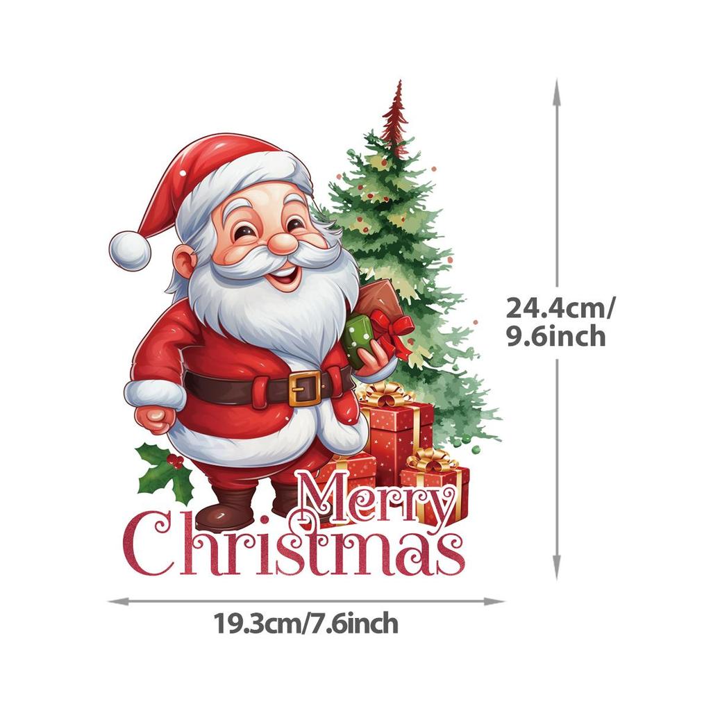 Winter Snow Doll Iron Patches, Christmas Tree Vinyl Stickers, Cars, Clothes, Hooded Sweatshirts, Heat Transfer, Diy T-shirts