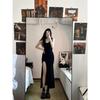 Suspender Dress Women's New Summer Temperament Slim Fit Pure Desire Spice Girl Inside with Hip Skirt Split Fork Long Skirt Tail Goods