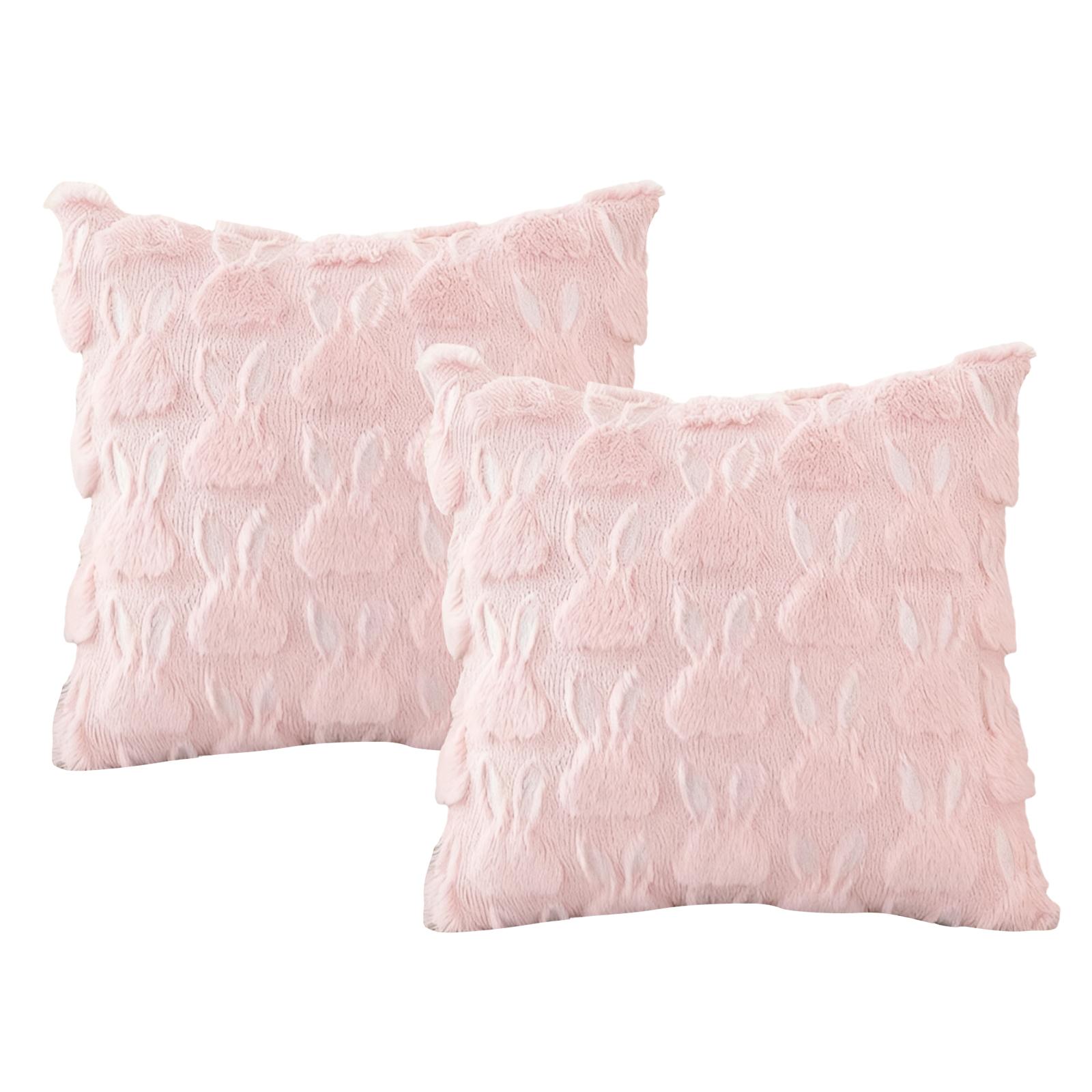 18x18 Inch Set of 2 Throw Pillow Covers Cute Easter Rabbit Throw Pillowcase for Bedroom Sofa Holiday Festivals Home Decor розовый 4940₽