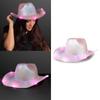 Cowgirl Hats Led Women Bachelorette Party Birthday Party Hats For Adults Cowgirl Holographic Party Disco Dress Up