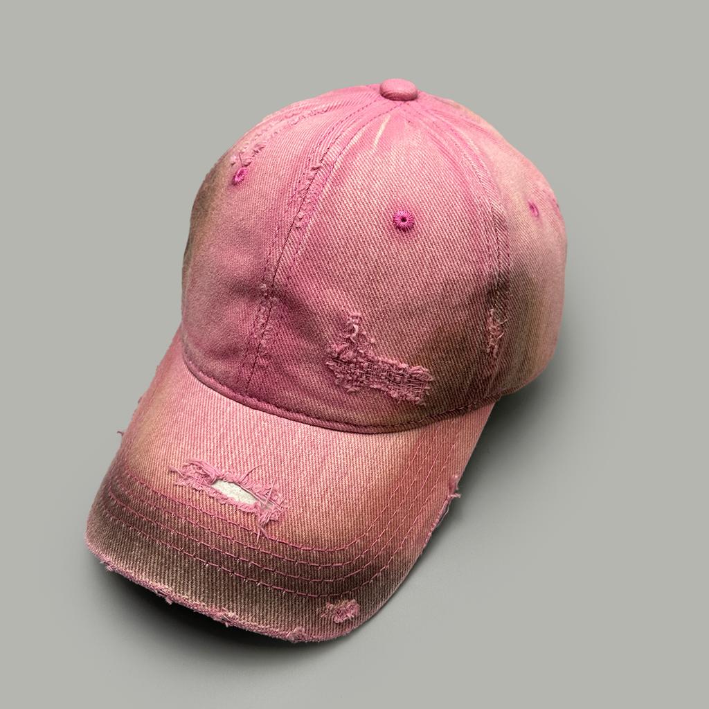 Distress Farbverlauf Einfarbig Baseballkappen Sonnenschutz Gebrochener Stil Neue Herren Damen Vielseitig Persönliche Mode Straße Schirmmützen