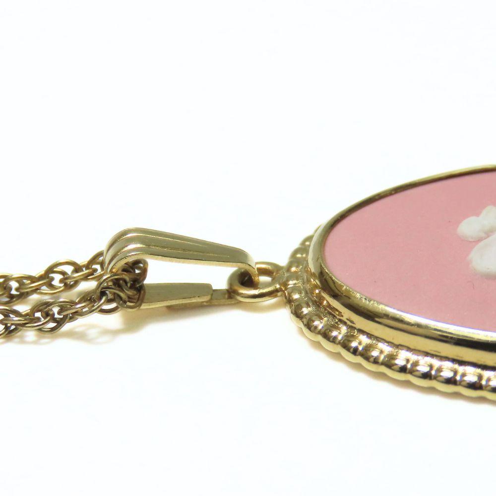 Used Wedgwood Necklace metal 5.7g gold pink plating