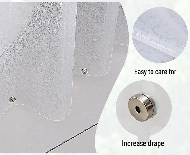 Premium Extra-Thick EVA Waterproof Shower Curtain Set - Antibacterial & Water Barrier