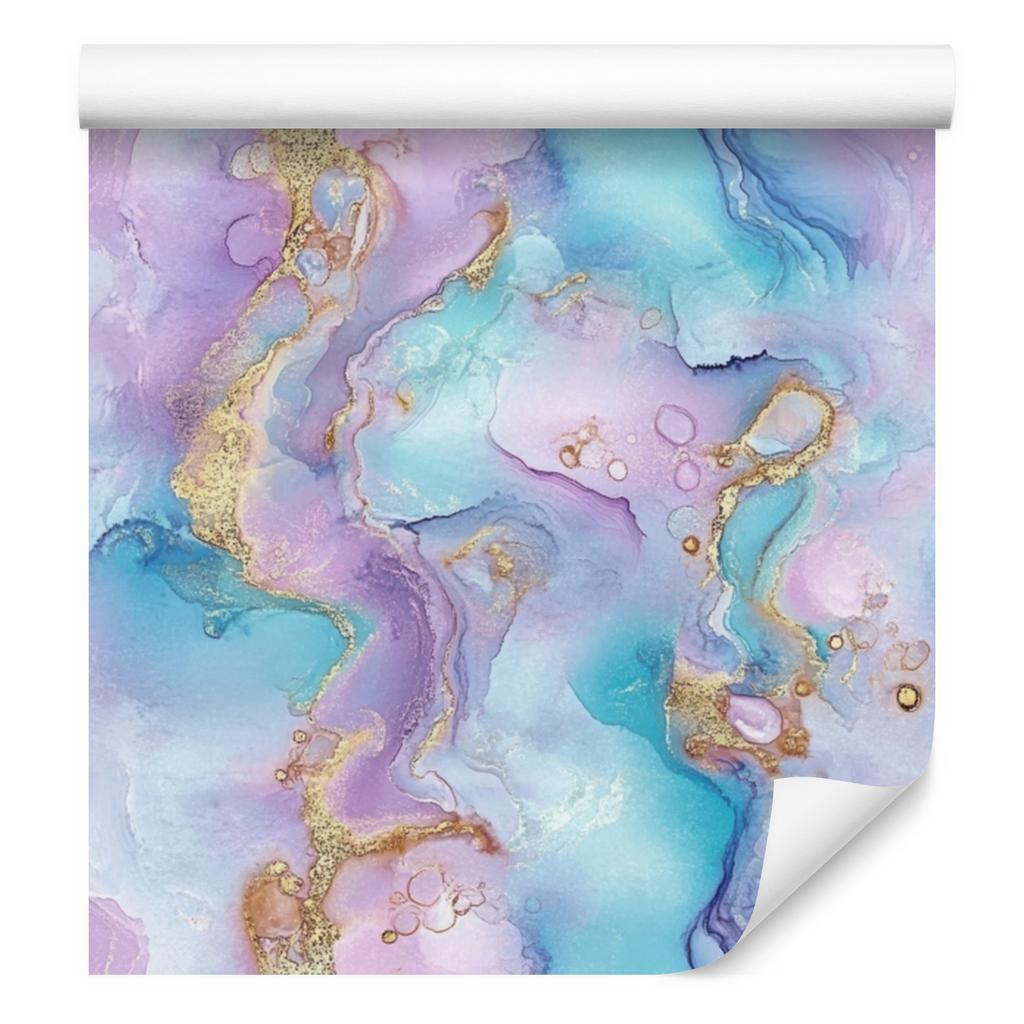 Ink blue, azure, lavender and celadon wallpaper 50x1000
