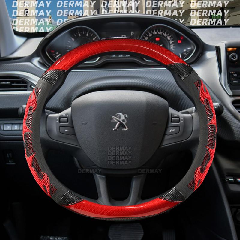 Per Peugeot 2008 I II A94 e-2008 P24 2013~2023 Coprivolante per Auto Gel di Silice PU Pelle Antiscivolo Massaggio Accessori Auto