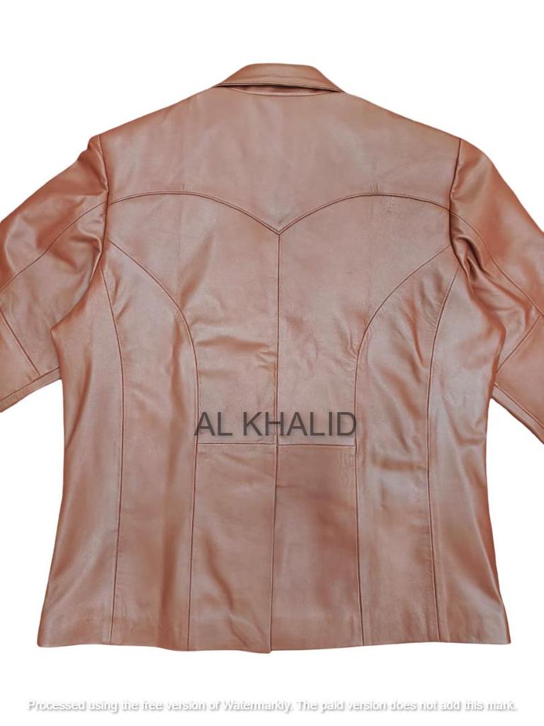 Lambskin Formal Men's Leather Blazer Brown Two-Button Handmade Genuine Office Wear Soft Fit