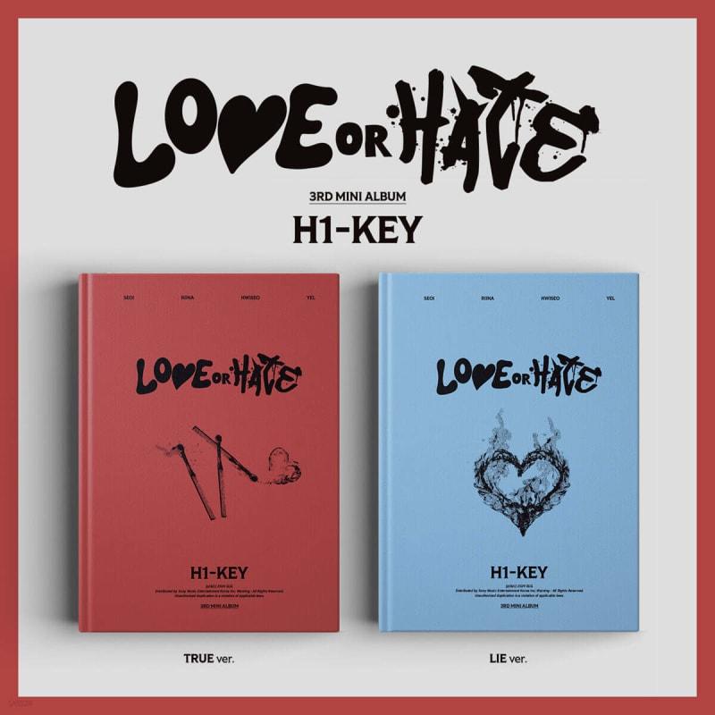 H1-KEY - 3rd Mini Album: LOVE or HATE [2 types SET]