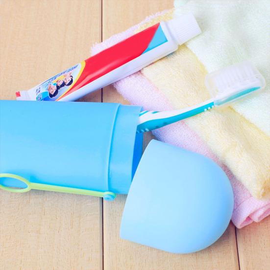 Porte-brosse à dents et dentifrice de voyage portable, gobelet de rangement, accessoires de salle de bain, articles en solde