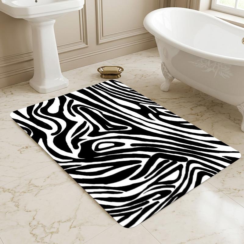 Zebra Stripes Living Room Nonslip Area Rug Soft Carpet For Bedroom Game Playroom Sofa Office Home Decor Doormat Christmas Gift C9302072