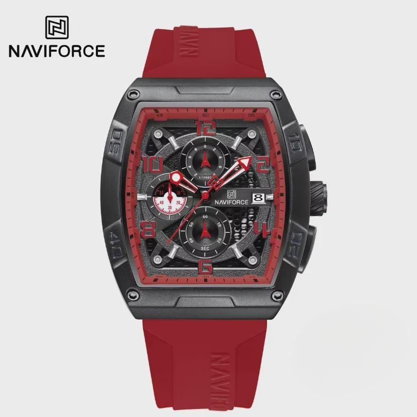 

Men Quartz Calendar Watch Male Casual Sport Wrist Watches Multi-function Waterproof Silicone Strap красный