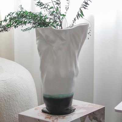 Modern New Chinese Style Ink Gradient Flowerware Model Room Table Flower Arrangement Vase Ornaments Simple Soft Decoration Home Furnishings