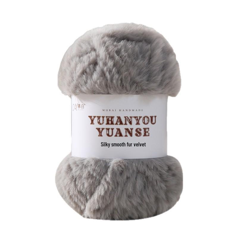 Faux Mink Long Hair Chunky Wool Yarn Ball for Hand Knitting