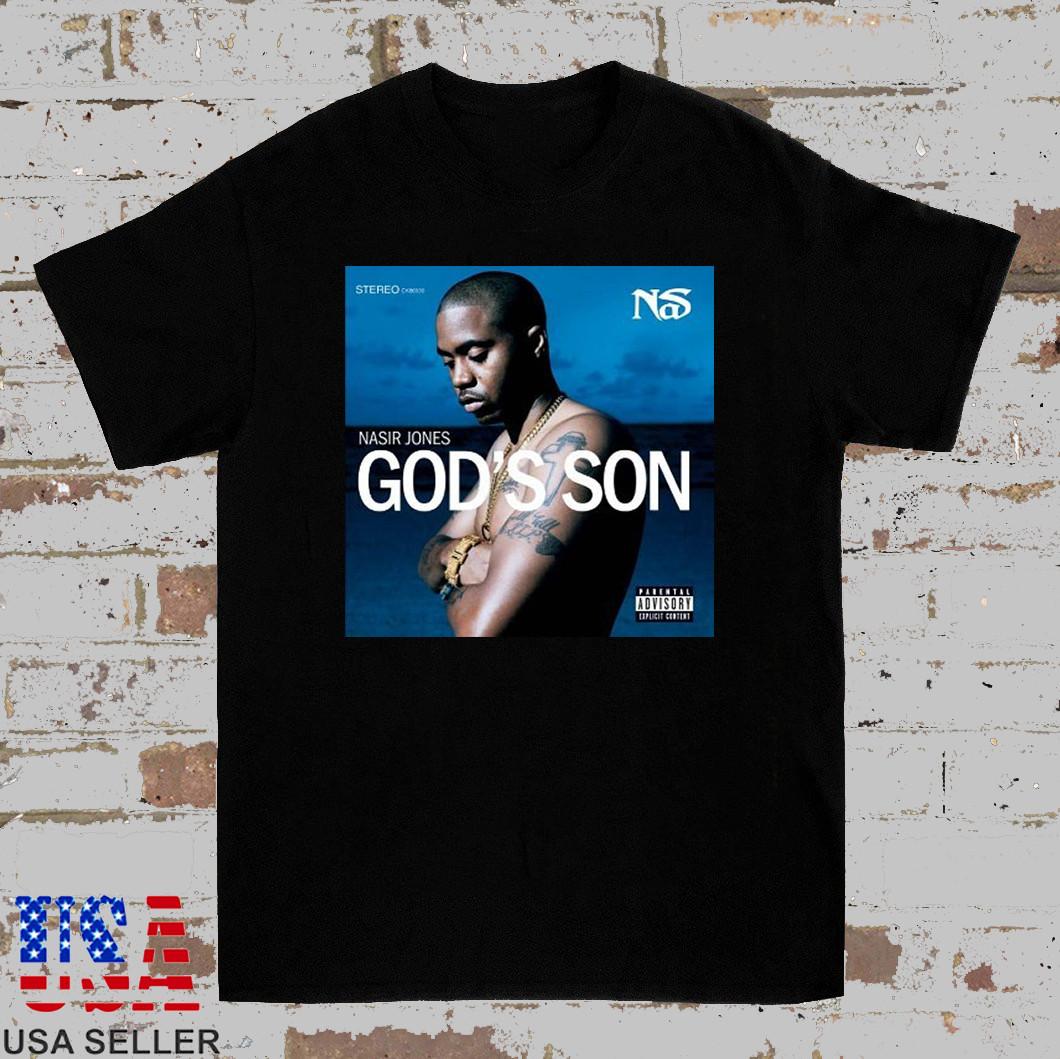 Nas God s Son Unisex Black Cotton All Size S to 5XL T Shirt S разноцветный
