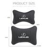 1Pcs Car Seat Headrest Auto Logo Neck Pillow For Lexus F SPORT GX460 Ct200h IS250 ES 220D IS200 Fsport GS GX IS LS LX NX RX UX