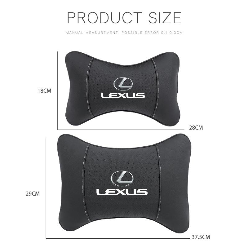 1Pcs Car Seat Headrest Auto Logo Neck Pillow For Lexus F SPORT GX460 Ct200h IS250 ES 220D IS200 Fsport GS GX IS LS LX NX RX UX