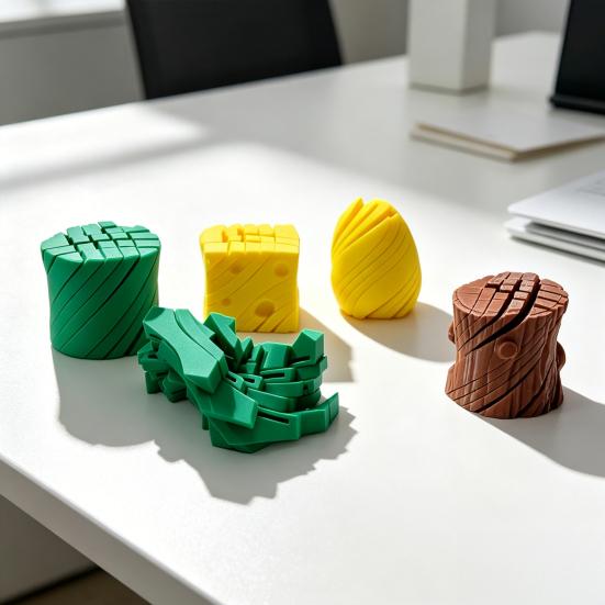 Creative Game Prop Decorations 3D Printed Spiral Fidget Toy, Stress Relief Ornaments, Compact Bright Color Gaming Ornaments Decompression Toy Desktop