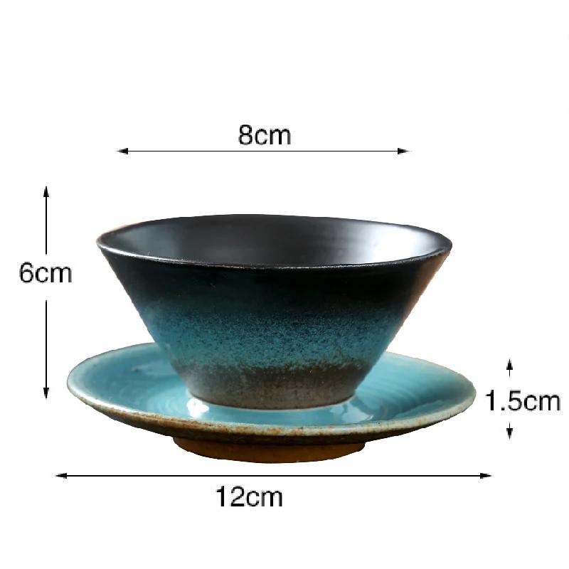 Cești de cafea din ceramică retro Set cești și farfurioare creative Cești de cafea cu latte Cești din ceramică Cești de ceai de după-amiază Cești de lapte pentru micul dejun