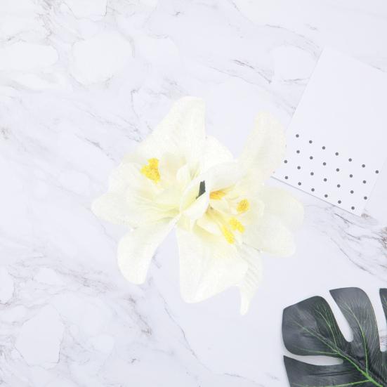 Haarspange, Urlaub am Meer, Orchidee, elegante und charmante Blumenspange, vielseitiges DIY-Accessoire für Mädchen