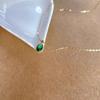 14K Gold-Plated Sterling Silver Necklace with Oval Emerald Pendant - Luxury Clavicle Chain for Women
